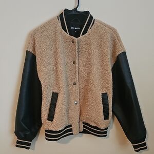 Steve Madden Florence Sherpa And Faux Leather Jacket